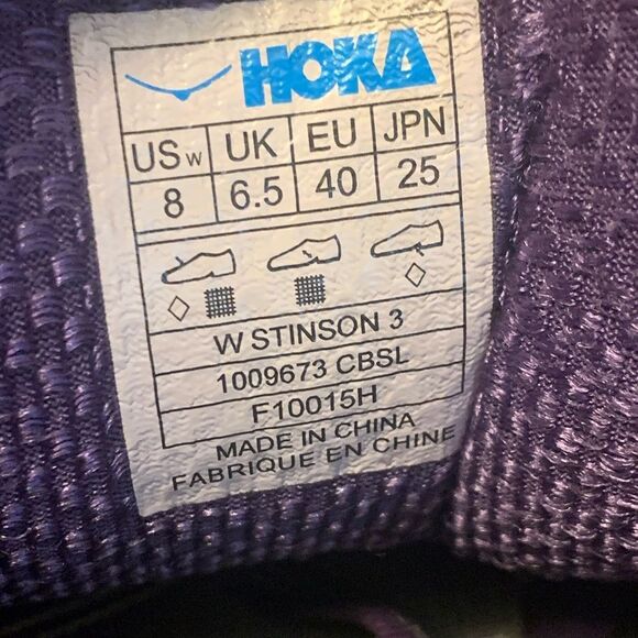 Hoka Stinson 3 Running Purple Green Women’s Shoes Size 8 - Picture 9 of 10